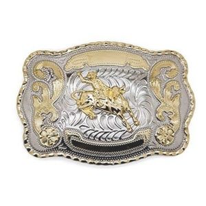 Western Bull Rider Rodeo Cowboy Big Belt Buckle